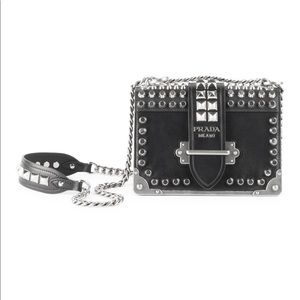 prada studded cahier bag
